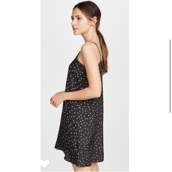 ATM Silk Polka Dot Slip Dress. - Picture 3 of 7